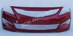   Бампер передний Hyundai Solaris (2014-2016) КРАСНЫЙ ГРАНАТ ПЕРЛАМУТР TDY Garnet red